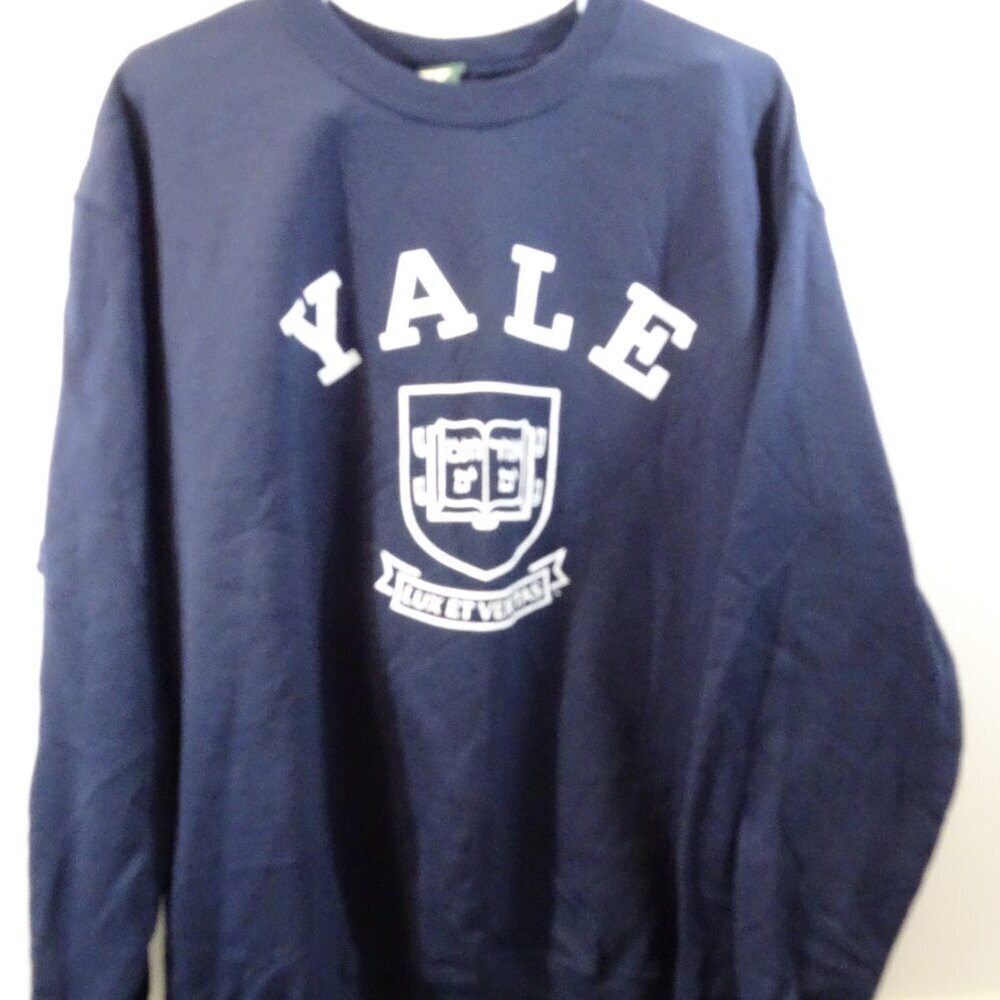 Yale Navy Crewneck Sweatshirt - Yale University Logo